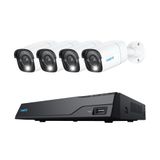 Reolink Système de caméra de sécurité 4K UHD - PoE - NVR 8 canaux avec enregistrement 24h/24 et 7j/7 - Détection intelligente - Audio bidirectionnel - NVS8-8MB4