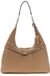 GUESS Ella Logo Hobo Schoudertas Beige Logo Taupe