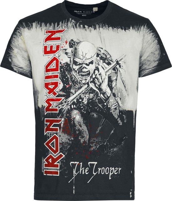 Iron Maiden The Trooper Heren T-shirt - zwart/wit - M