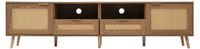Meuble TV en chêne - 200 x 37 x 48,5 cm - Aspect rotin