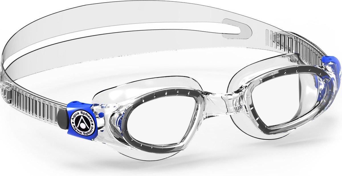 Aquasphere Mako 2 - Zwembril - Volwassenen - Clear Lens - Transparant/Blauw