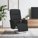 Maison Exclusive Fauteuil de massage avec repose-pieds, noir, revêtement en tissu