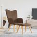 Maison Exclusive fauteuil confortable avec repose-pieds assorti, marron, rembourré