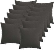 vidaXL - Kussensloop - 12 stuks - HEERLEN - Donkergrijs - 40 x 40 cm - Katoensatijn