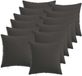 vidaXL - Taie d'oreiller - 12 pièces - HEERLEN - Gris foncé - 40 x 40 cm - Coton satiné