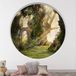 Stickers Trompe L'Oeil Arche Ronde Enfants Forêt - Diamètre 110 cm