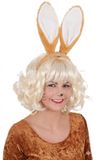 Merkloos Verkleed diadeem met konijnen/Hazen oren - paashaas - bruin - bunny haarband