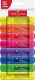 FABER-CASTELL 254648 markeerstiften, 46, neonkleuren, met duurzame wigpunt, lijnbreedte 1 tot 5 mm, navulbaar