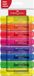 FABER-CASTELL 254648 markeerstiften, 46, neonkleuren, met duurzame wigpunt, lijnbreedte 1 tot 5 mm, navulbaar
