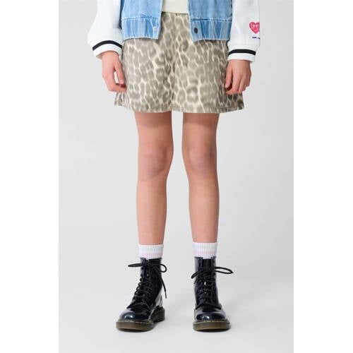 Shoeby A-lijn rok met panterprint bruin
