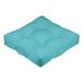Stof Textile Vloerkussen XXL - aqua blauw - polyester - 60 x 60 x 12 cm - vierkant - Extra dik - extra zitplaatsen - spelen - gamen - relaxen