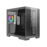 Noua Vision ZK900 ATX Mid Tower PC-behuizing, PWM ARGB, dubbele camera-structuur, 360 mm vloeistofkoeling, compatibel met Back-Connect MB, zwart