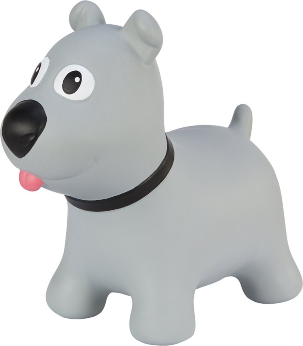 Hoppimals Tootina's grijze hond - opblaasbaar springspeelgoed voor kinderen - Skippybal