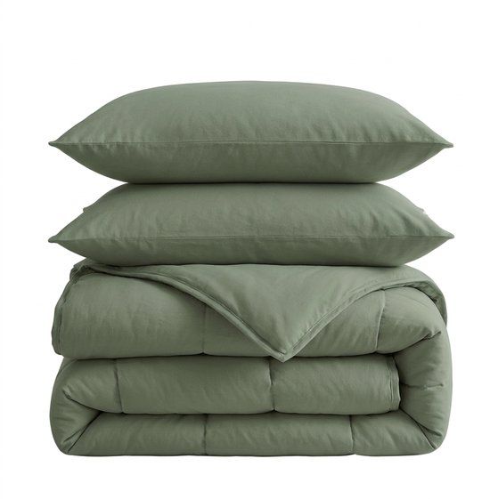 Sleeptime All-in one Omkeerbaar Dekbed - 200x200 cm - Groen