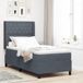Maison Exclusive - Lit boxspring avec matelas et éclairage LED, gris foncé, 90 x 200 cm, velours
