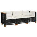 VidaXL Banc de jardin 3 places Crème