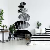 Ambiance Sticker Vooraf gelijmd vliesbehang met gigantische muurschilderingen - PEBBLES - 90x90cm