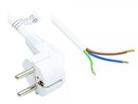 Alcasa P0185-W020 electriciteitssnoer Wit 2 m Netstekker type E+F