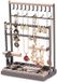 AHYDFSR Sieradenstandaard, oorbellendisplay sieradenhouder, sieradenboom-kettingstandaard met opbergbasis, oorbellenstandaard sieradenopslag Jewelry Stand voor halskettingen, armbanden, ringen, grijs