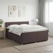 vidaXL Boxspringbed met matras, donkerbruin, 140 x 200 cm, stof