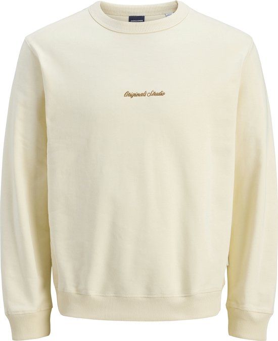 Jack &amp; jones Jack & Jones Trui Jornorrebro Emb Sweat Crew Noos 12282893 Antique White Mannen Maat - S