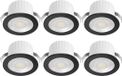 BES LED LED Veranda Spot Verlichting 6 Stuks - Brinton Glowix - 3W 260 lm 38D - Aanpasbare Lichtkleur 3000K-4000K-6500K - Inbouw - Rond - Zwart - Ø44mm Buitenmaat - Ø32mm Zaagmaat