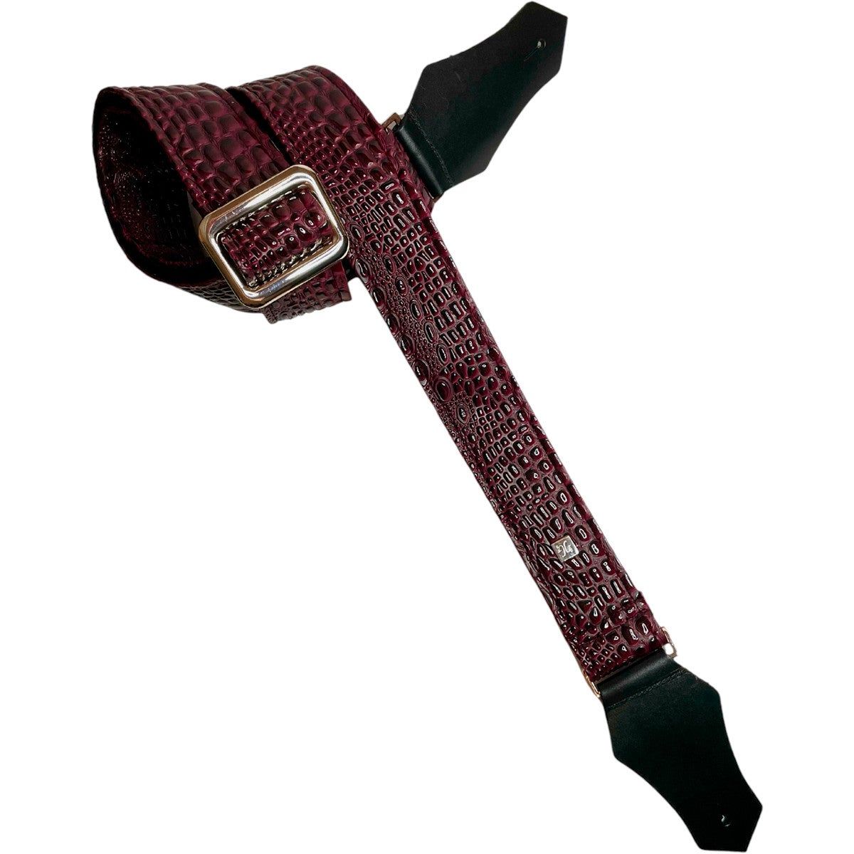 Get'm Get'm Aussie Gator Collection Burgundy Guitar Strap
