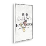 Disney 100 spieraamafbeelding in echte houten lijst - Mickey Be Kind - grootte 40 x 60 cm - kinderkamer, canvasfoto, muurschildering
