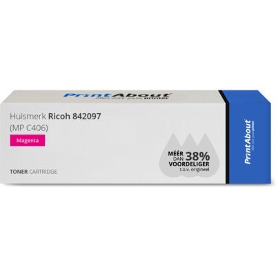 Huismerk Ricoh 842097 (MP C406) Toner Magenta