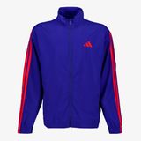 Adidas M 3S WV TT heren trainingsvest blauw rood - Maat L