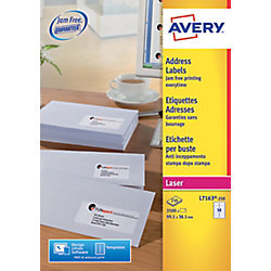 Avery QuickPEEL Adresetiketten Wit 3500 stuks