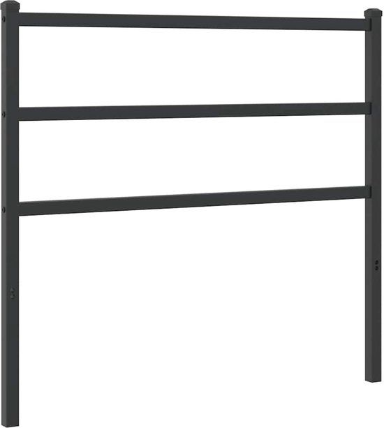 vidaXL Hoofdbord 107 cm metaal zwart