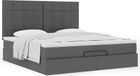 Maison Exclusive - Cadre de lit ottoman avec matelas, gris foncé, 160x200 cm, textile