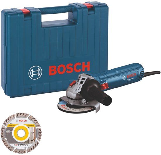Bosch Professional GWS 12-125 Haakse slijper 125mm 1200W + diamantschijf | 06013A6102