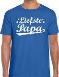 Bellatio Decorations Shoppartners Bv Liefste papa cadeau t-shirt blauw heren L
