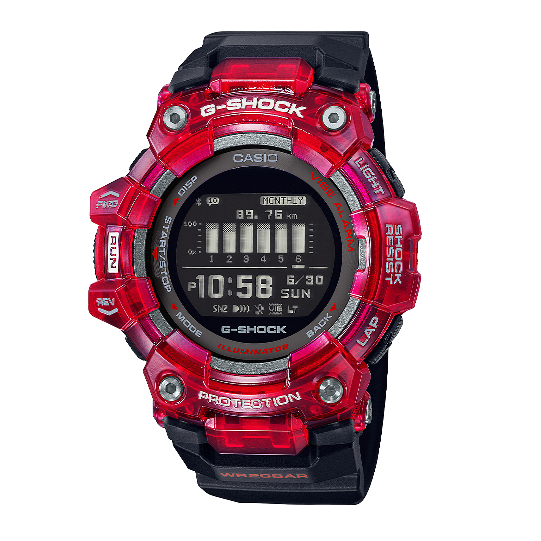 Casio GBD-100SM-4A1ER zwart, rood