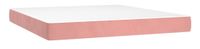 vidaXL Boxspringbed met matras en LED-verlichting, fluweel, roze, 160x200 cm