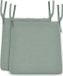 Unyqoos Set van 2 stoelkussens - 2 x traagschuim, vert, 42 cm