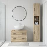 Maison Exclusive Ensemble de deux meubles de salle de bain exclusifs, modèle UTRECHT, en chêne Sonoma