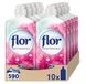 Flor - Wasverzachter concentraat mediterrane geur - pak van 10 tot 590 blikjes