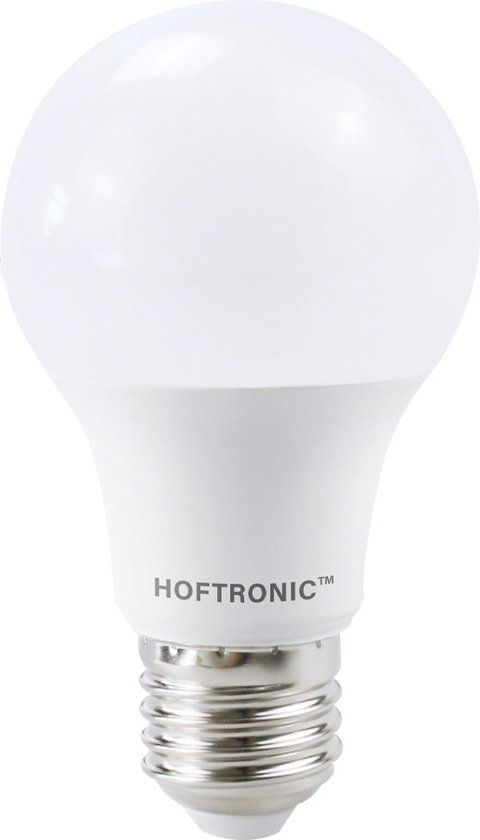 HOFTRONIC E27 LED Lamp - 8,5 Watt 806 lumen - 2700K Warm wit licht - Grote fitting - Vervangt 60 Watt