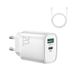 JOYROOM L-QP2011 Chargeur de smartphone Blanc Charge rapide CA Intérieur