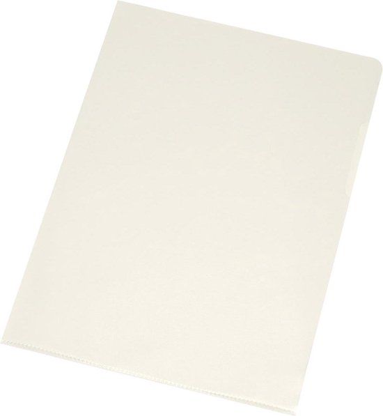 Q-CONNECT L-map, glashelder, 120 micron, pak van 10 stuks