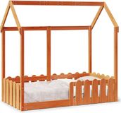 vidaXL Bedhuis - wasbruin - massief grenenhout - 70x140 cm