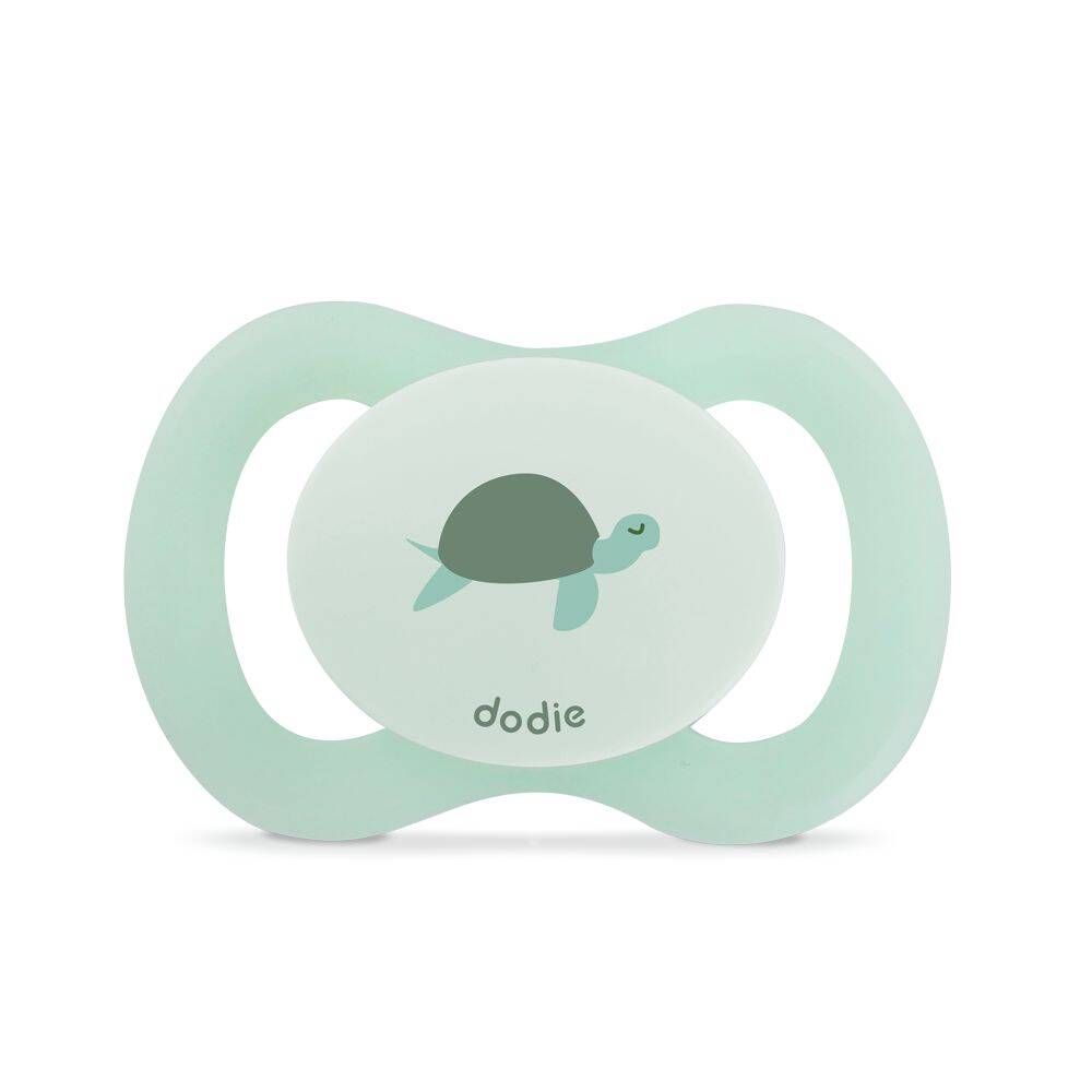 Dodie Anatomical Pacifier Green-Beige 0-2 Months 2 Pacifiers