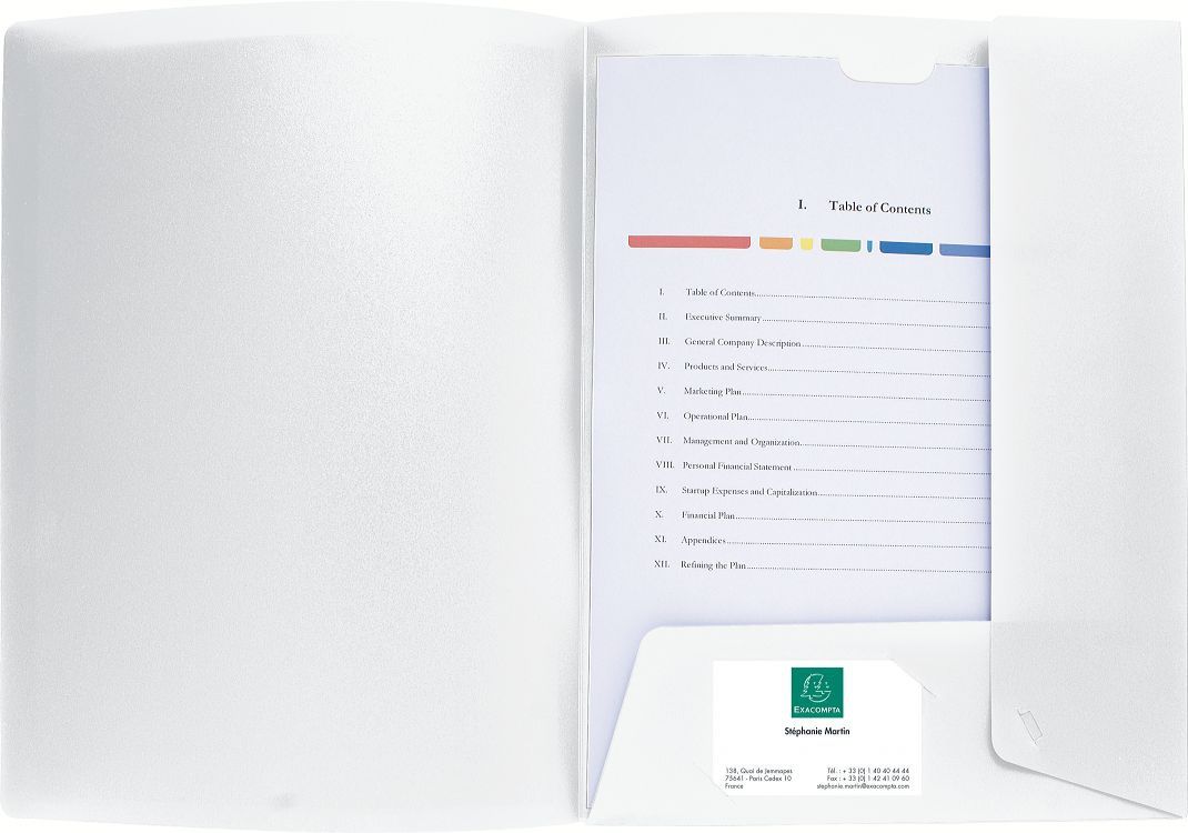 Exacompta 43008E - Mappen - wit - 32,00 cm x 24,00 cm