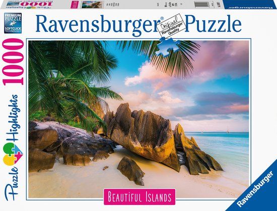 Ravensburger Puzzel Seychellen - 1000 stukjes - Landschap Puzzel - 14+ jaar
