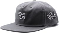 Surf Monkey 5-panel pet voor heren/dames - 100% biologisch katoen - One size (grijs)