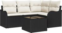 vidaXL Tuinbank - Set - 5 - st - Bruin - poly - rattan