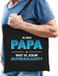 Bellatio Decorations Shoppartners Bv Ik ben papa wat is jouw superkracht - tasje zwart voor heren - papa kado tas / vaderdag cadeau